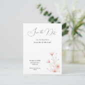 Professional Minimalist Modern Plain Simple 案内ポストカード (スタンド正面)