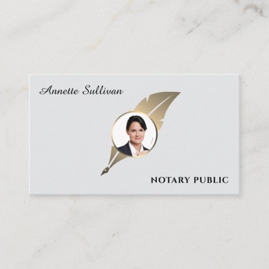 Professional minimalist Notary Business Card 名刺 (正面)