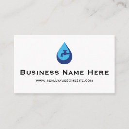 Professional Minimalist Plumber Business Card 名刺