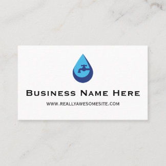 Professional Minimalist Plumber Business Card 名刺