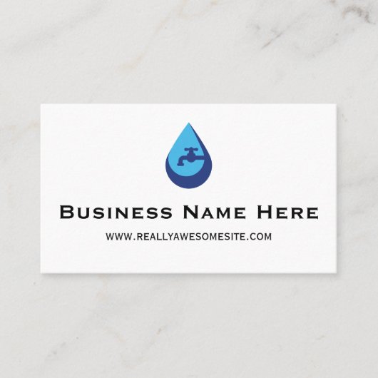 Professional Minimalist Plumber Business Card 名刺 (正面)