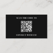 Professional Minimalist QR Code Logo Black 名刺 (裏面)