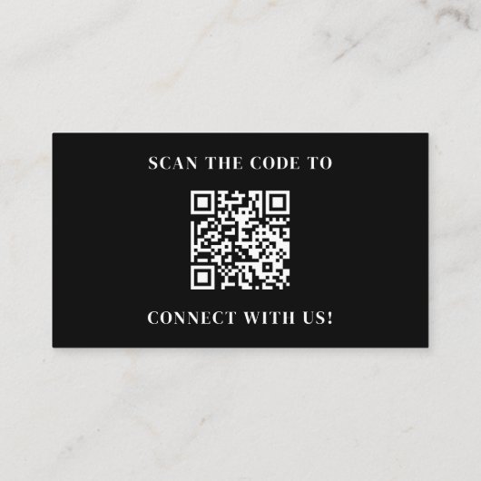 Professional Minimalist QR Code Logo Black 名刺 (裏面)