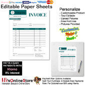 Professional Minimalist Teal Business Paper Sheet