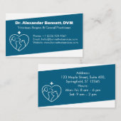 Professional Minimalist Veterinary Busines Card 名刺 (正面/裏面)