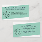 Professional Minimalist Veterinary Busines Card 名刺 (正面/裏面)