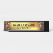 Professional Modern Black and Gold Office デスクネームプレート (正面)