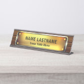 Professional Modern Black and Gold Office デスクネームプレート (正面)