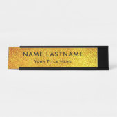 Professional Modern Black and Gold Office デスクネームプレート (正面)