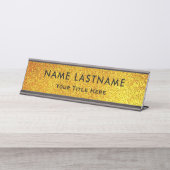 Professional Modern Black and Gold Office デスクネームプレート (正面)