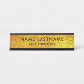 Professional Modern Black and Gold Office デスクネームプレート (正面)