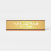 Professional Modern Black and Gold Office デスクネームプレート (正面)