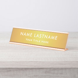 Professional Modern Black and Gold Office デスクネームプレート