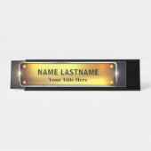 Professional Modern Black and Gold Office デスクネームプレート (正面)