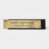 Professional Modern Black and Gold Office デスクネームプレート (正面)