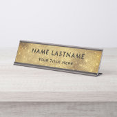 Professional Modern Black and Gold Office デスクネームプレート (正面)