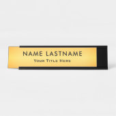 Professional Modern Black and Gold Office デスクネームプレート (正面)