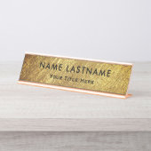 Professional Modern Black and Gold Office デスクネームプレート (正面)