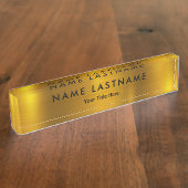 Professional Modern Black and Gold Office デスクネームプレート (側面)