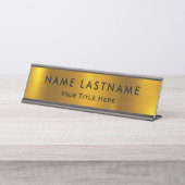 Professional Modern Black and Gold Office デスクネームプレート (正面)