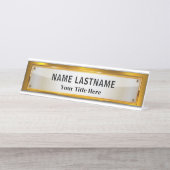 Professional Modern Black and Gold Office デスクネームプレート (正面)