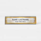 Professional Modern Black and Gold Office デスクネームプレート (正面)