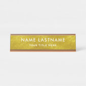 Professional Modern Black and Gold Office デスクネームプレート (正面)