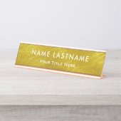 Professional Modern Black and Gold Office デスクネームプレート (正面)