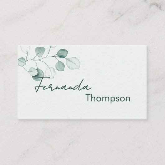 Professional Modern Botanical Nail Art Watercolor 名刺 (正面)