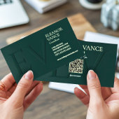 Professional Modern Contemporary Minimalist Green  名刺