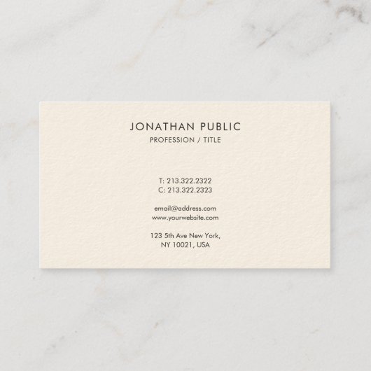 Professional Modern Easy to Make Template Luxury 名刺 (裏面)