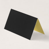 Professional Modern Elegant Black & Gold Folded 名刺 (裏面)