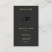 Professional Modern Elegant Monogram Initial 名刺 (裏面)