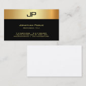 Professional Modern Elegant Monogram Luxury Silk 名刺 (正面/裏面)