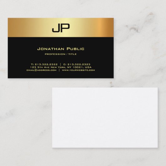 Professional Modern Elegant Monogram Luxury Silk 名刺 (正面/裏面)