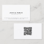 Professional Modern Elegant Sleek Template QR Code 名刺 (正面/裏面)