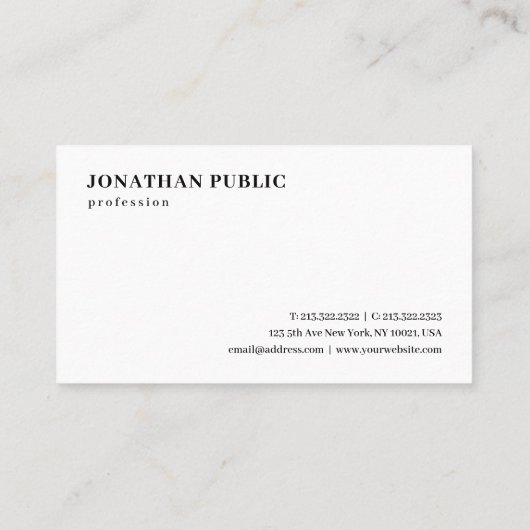 Professional Modern Elegant Template Simple 名刺 (裏面)