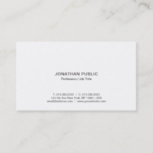 Professional Modern Elegant White Simple Company 名刺
