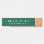 Professional Modern green Gold Office Name Title サインプレート (正面)