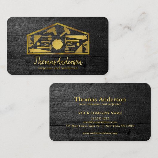 Professional Modern Home Repair Handyman 名刺 (正面/裏面)