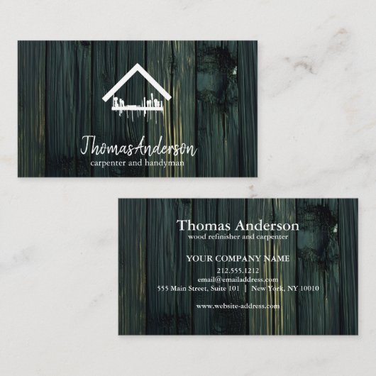 Professional Modern Home Repair Handyman 名刺 (正面/裏面)