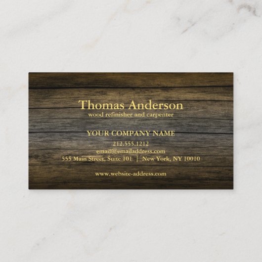 Professional Modern Home Repair Handyman 名刺 (裏面)