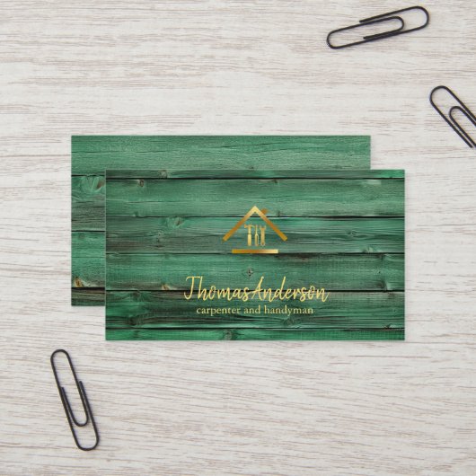 Professional Modern Home Repair Handyman 名刺 (正面/裏面インサイチュ)