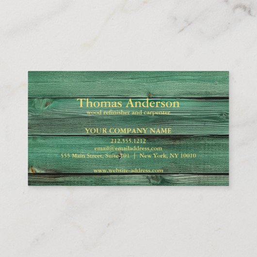 Professional Modern Home Repair Handyman 名刺 (裏面)