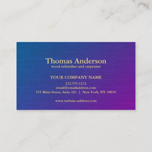 Professional Modern Home Repair Handyman 名刺 (裏面)