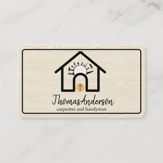 Professional Modern Home Repair Handyman 名刺 (正面)