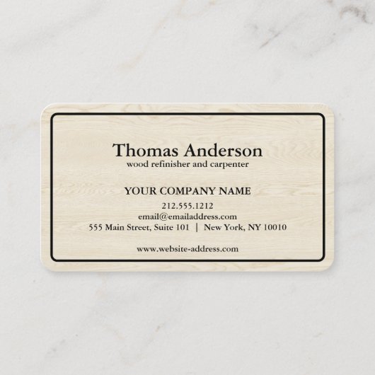 Professional Modern Home Repair Handyman 名刺 (裏面)