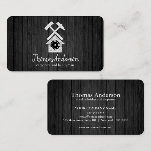 Professional Modern Home Repair Handyman 名刺 (正面/裏面)