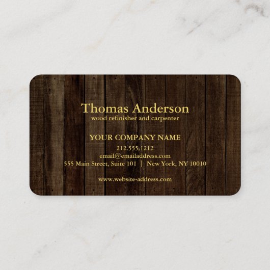 Professional Modern Home Repair Handyman 名刺 (裏面)