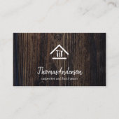 Professional Modern Home Repair Handyman Wooden 名刺 (正面)